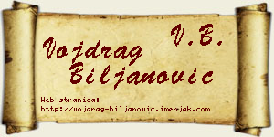 Vojdrag Biljanović vizit kartica